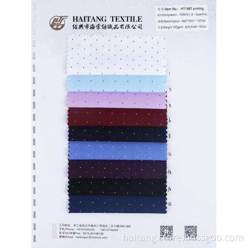 Printing Microfiber fabric Formal Shirts Anti-wrinkle Sedate